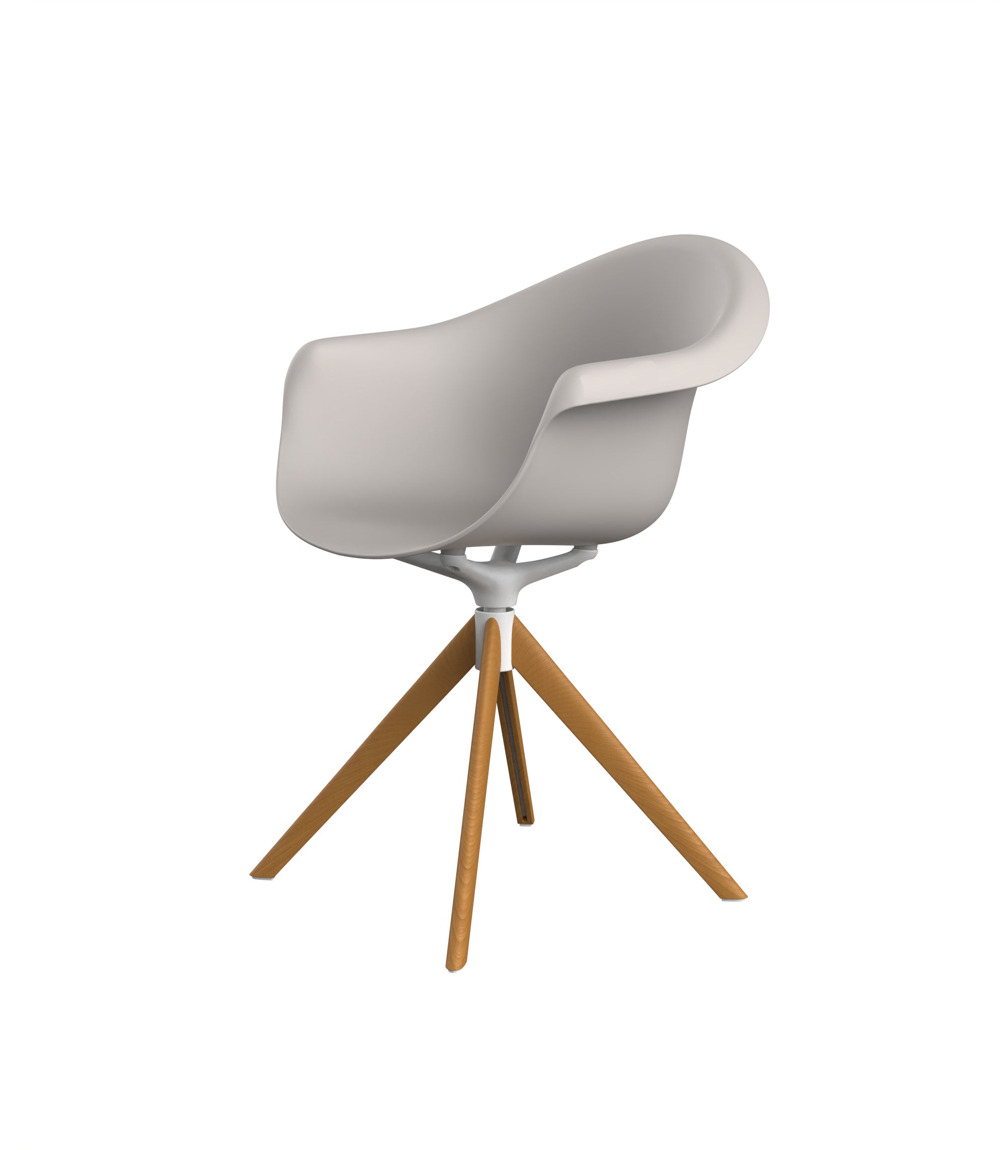 Incasso Swivel Armchair With Wooden Legs - immagine 3