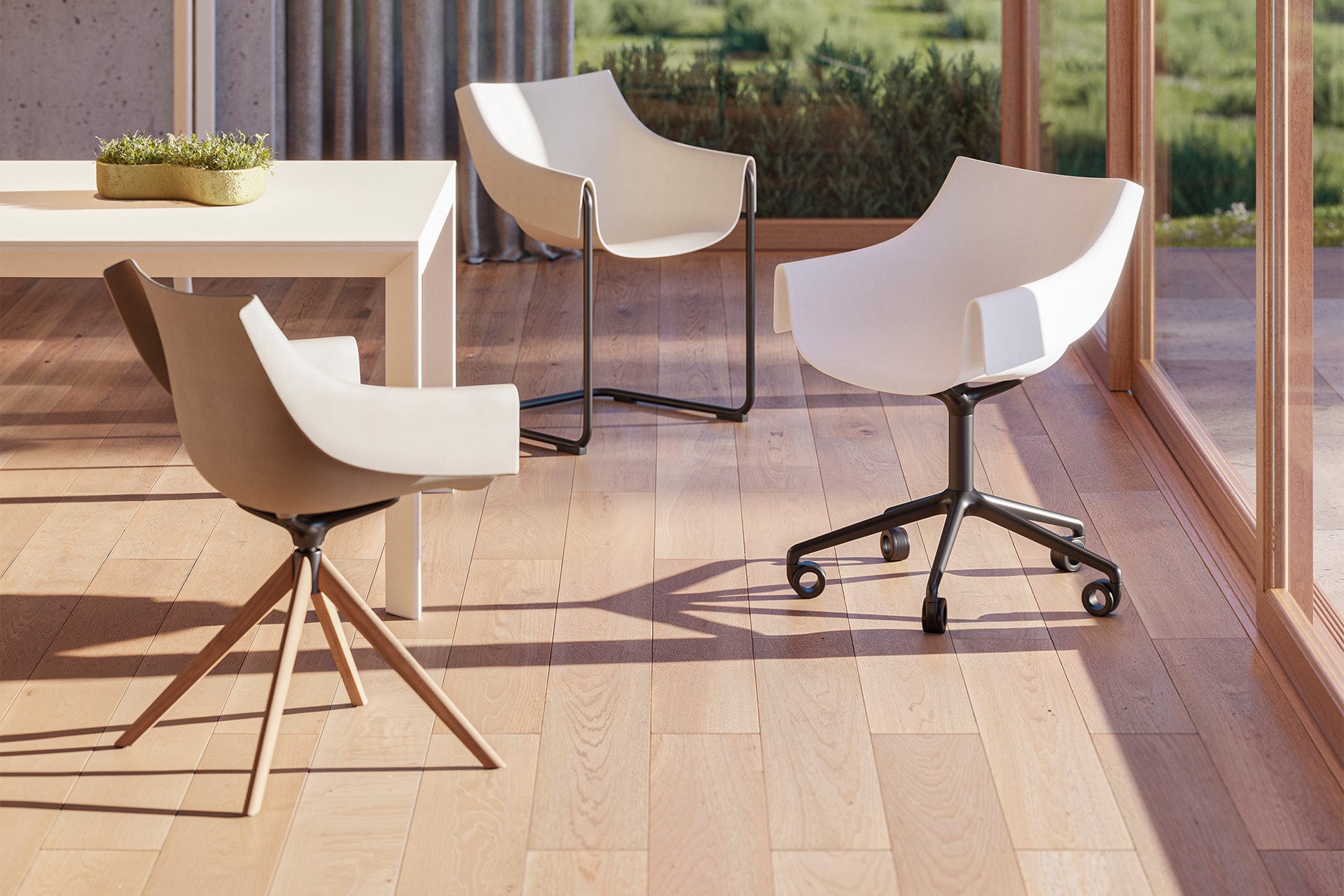 Manta Wooden Swivel Armchair - immagine 3