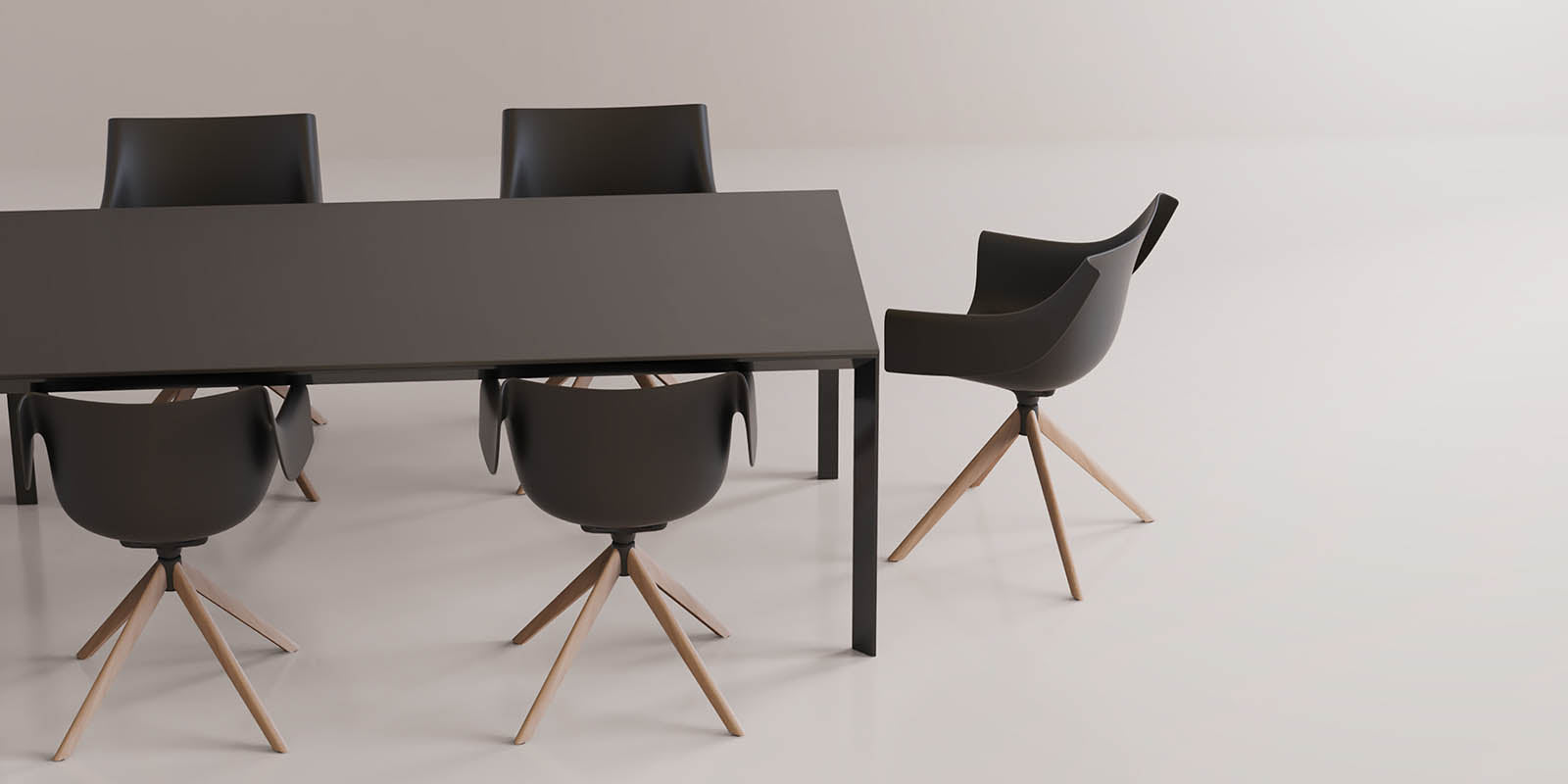 Manta Wooden Swivel Armchair - immagine 6