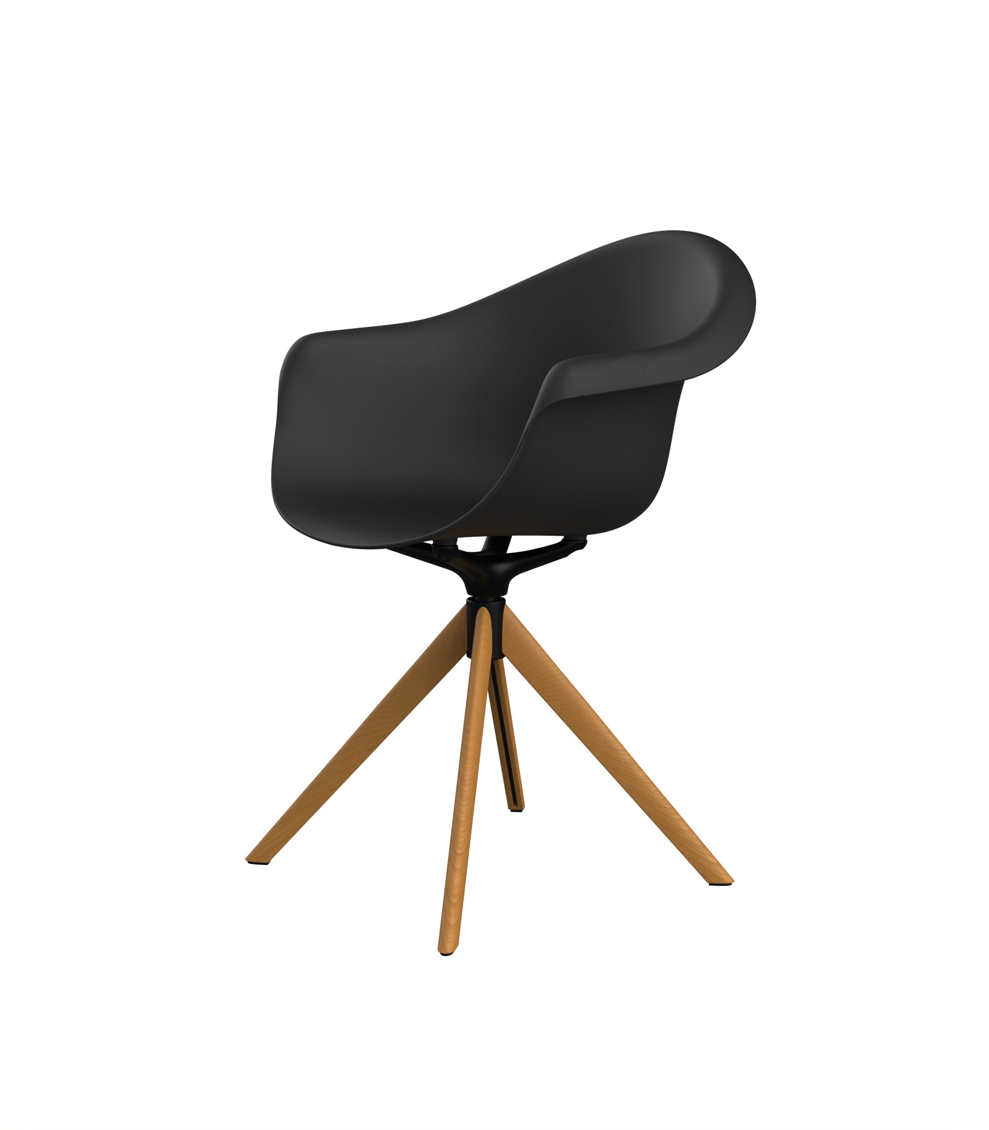 Incasso Swivel Armchair With Wooden Legs - immagine 4