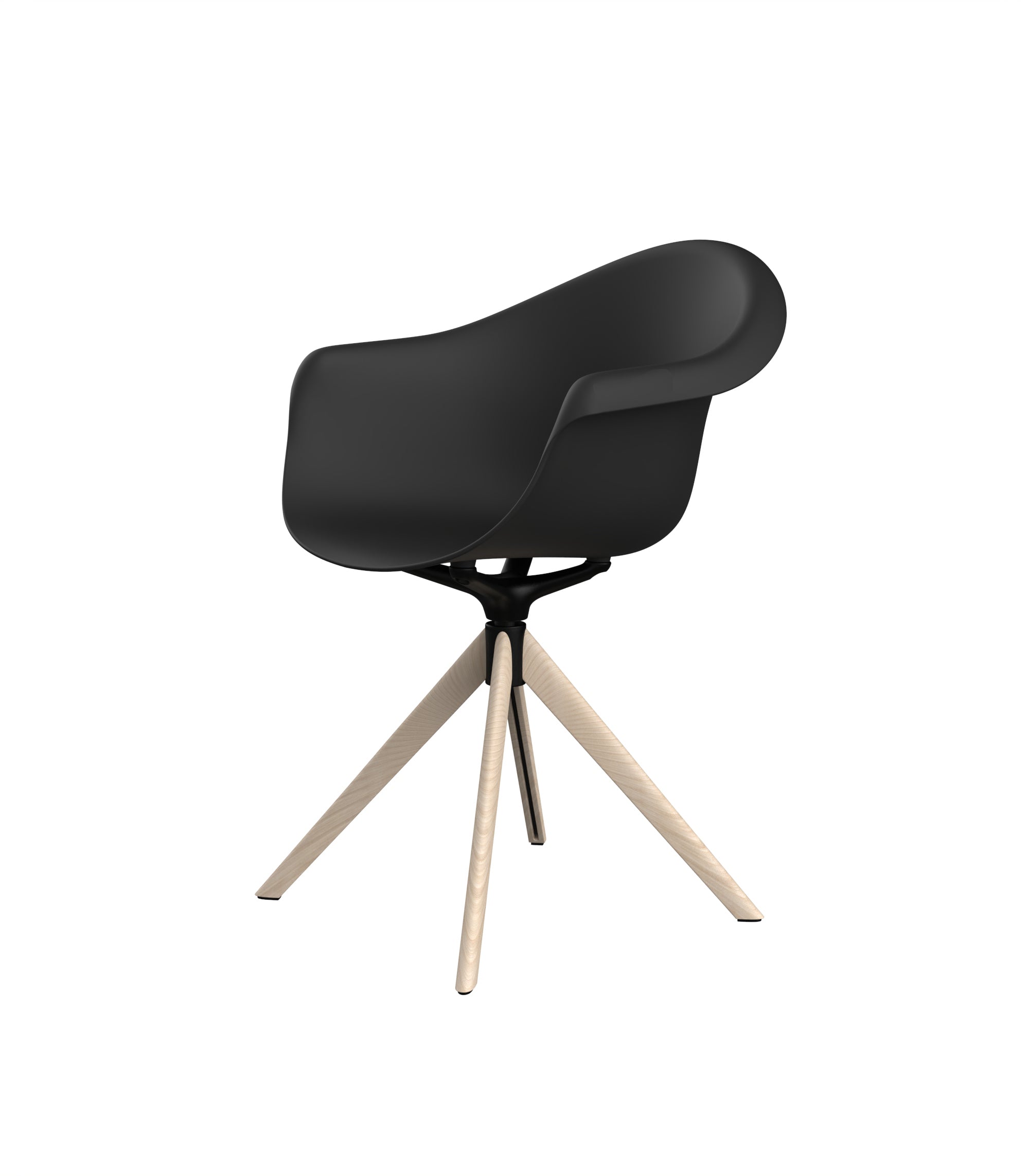 Incasso Swivel Armchair With Wooden Legs - immagine 6