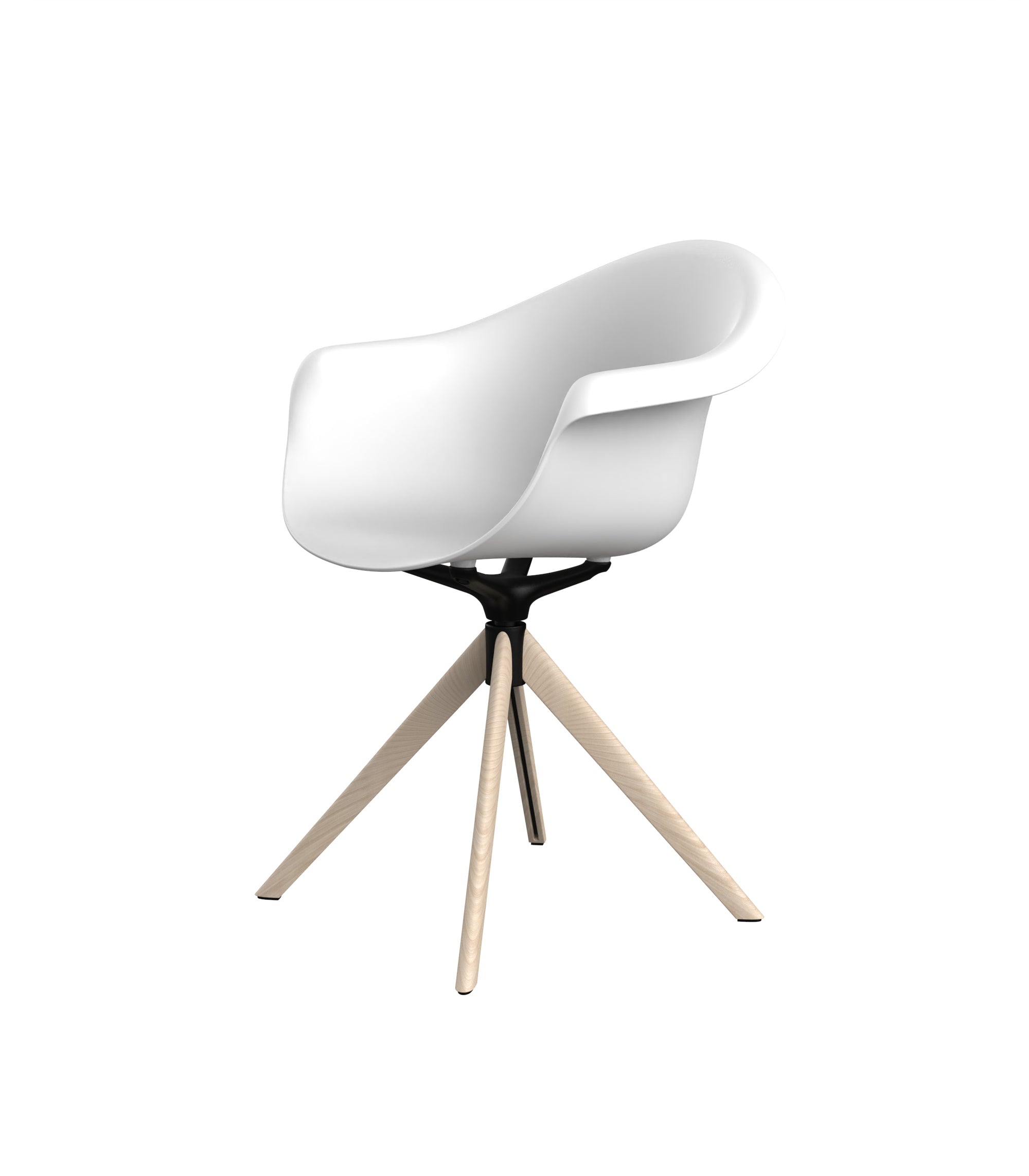 Incasso Swivel Armchair With Wooden Legs - immagine 8