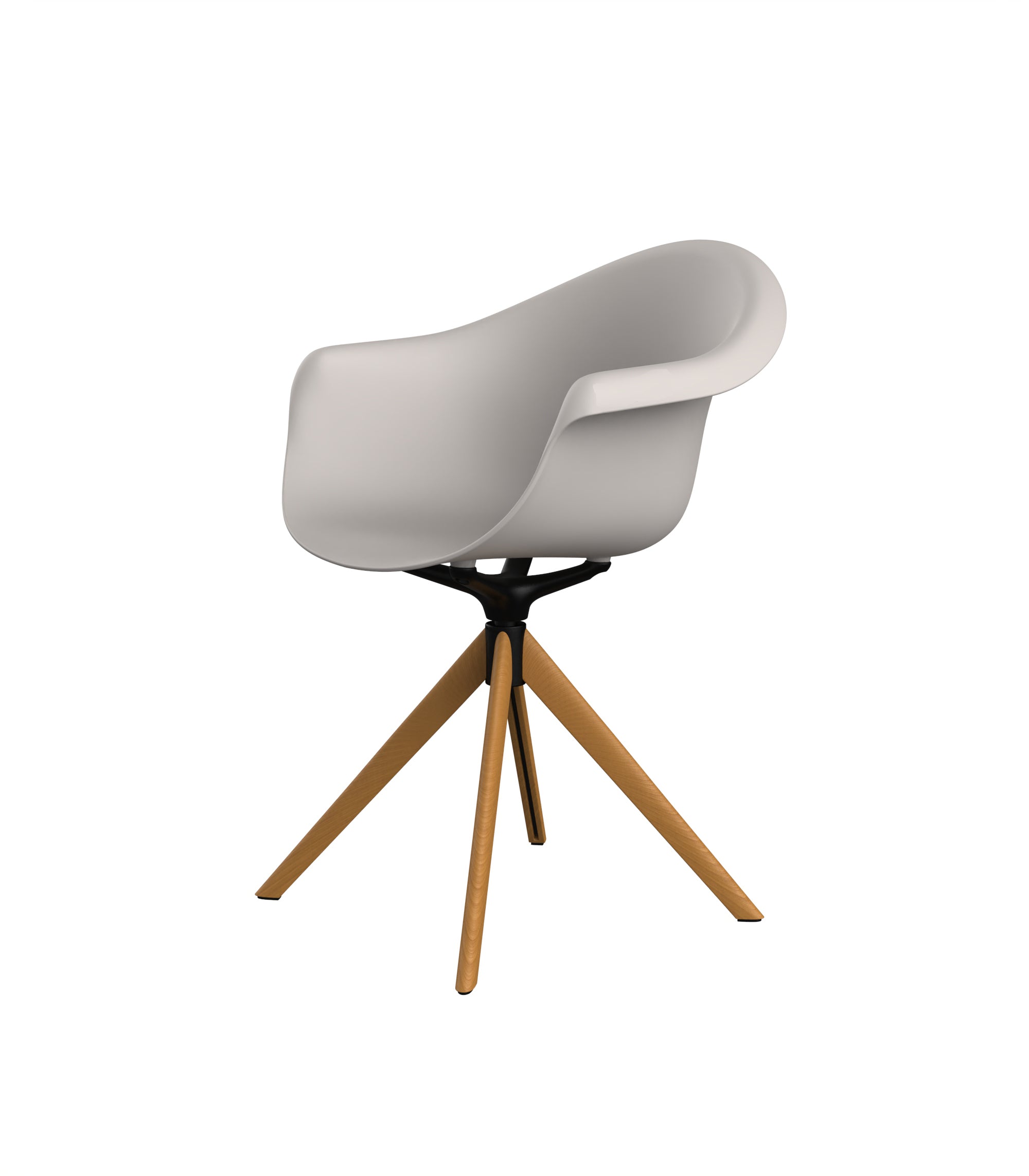 Incasso Swivel Armchair With Wooden Legs - immagine 10
