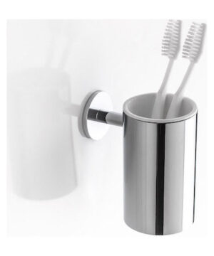 Porta Bicchiere a Incollo con Bicchiere Metallo Pratica